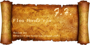 Fles Honória névjegykártya